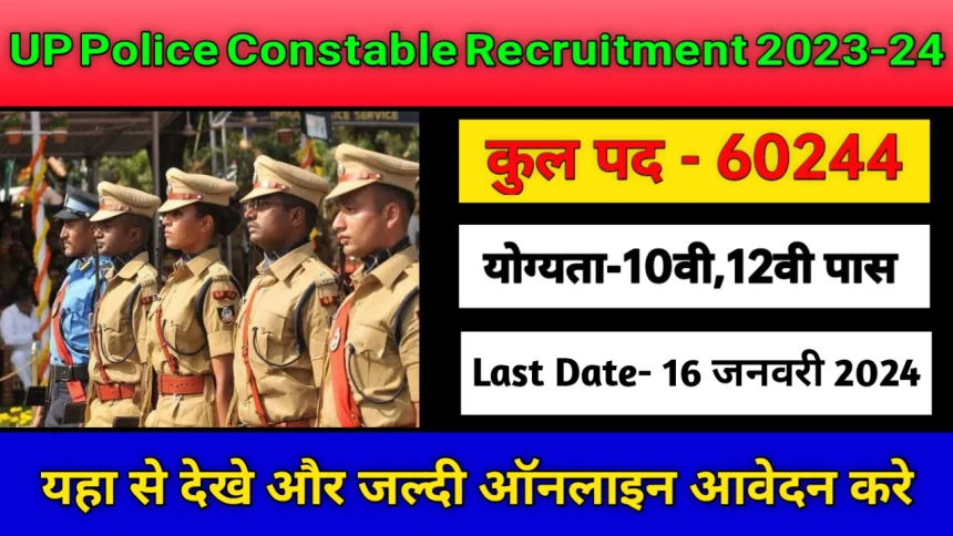 UP Police Constable Recruitment 2024 for 60244 Post